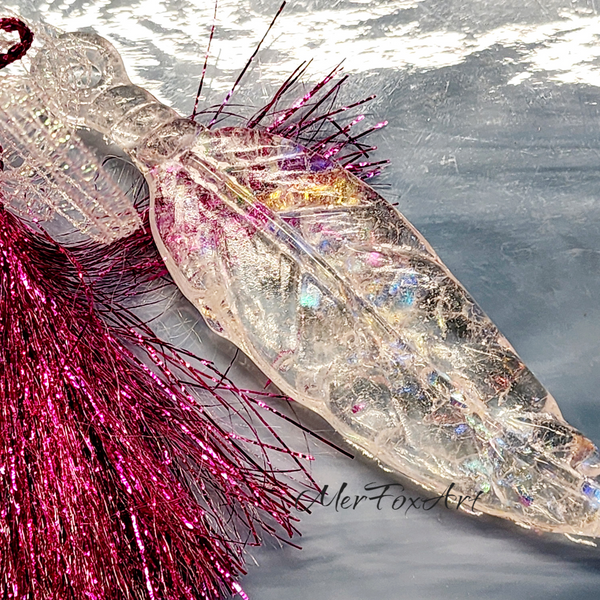 Mystical Dichroic Glass Feather Kiln-Formed Ornament