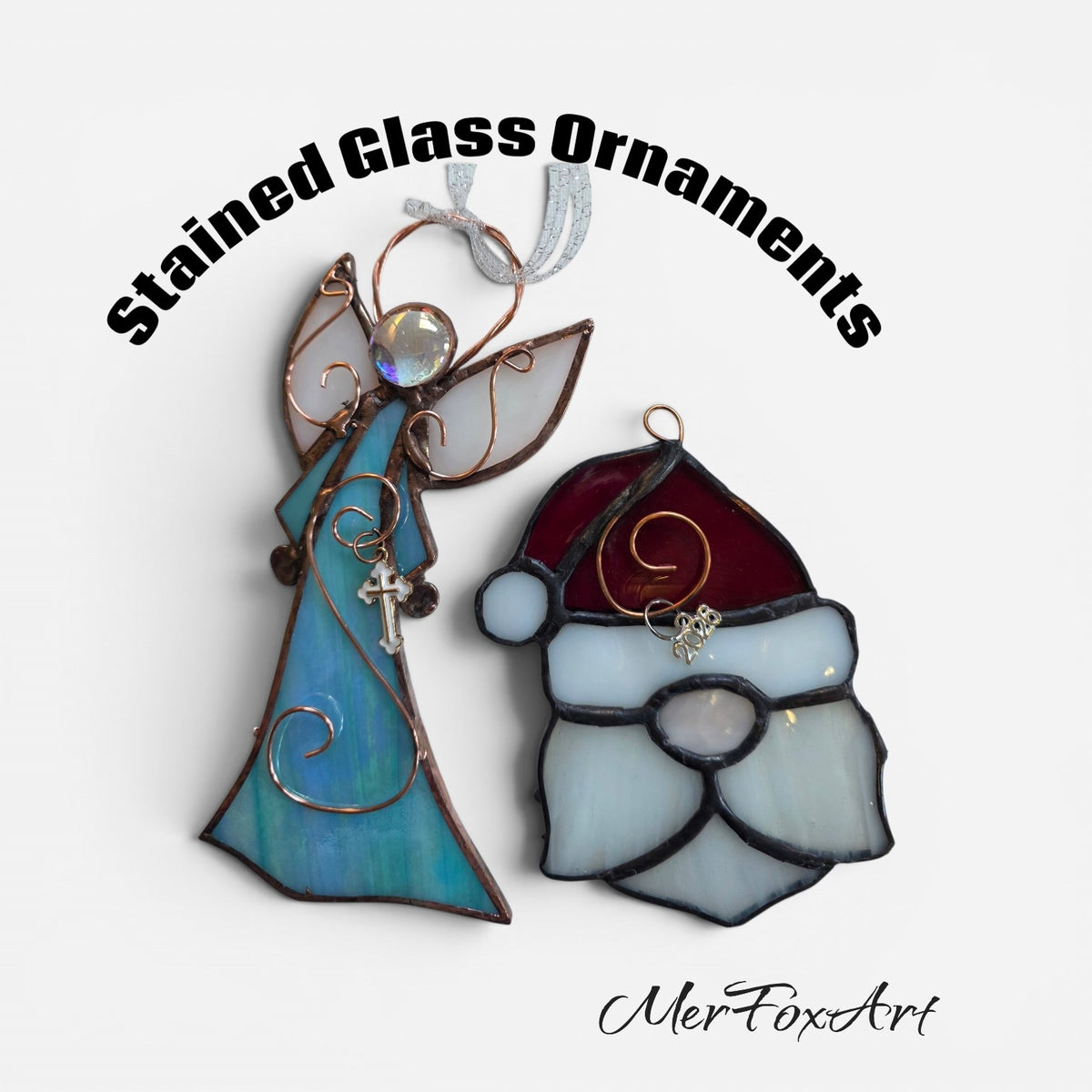 Woodfeather Chapel Hill ~ Stained Glass Christmas in July Ornaments!