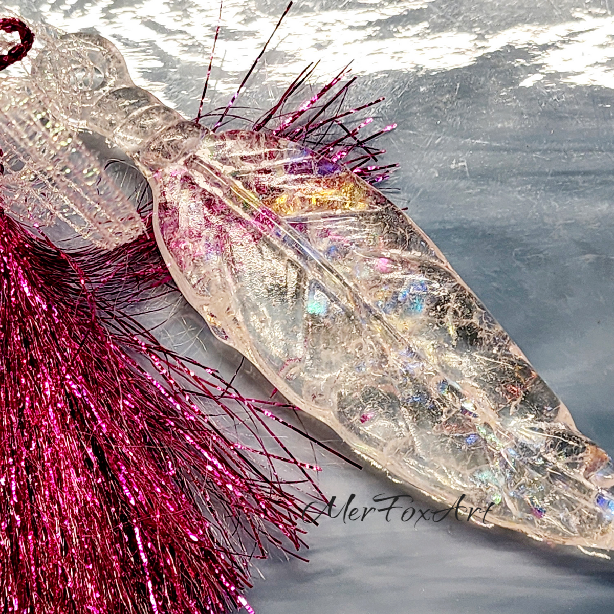 Mystical Dichroic Glass Feather Kiln-Formed Ornament